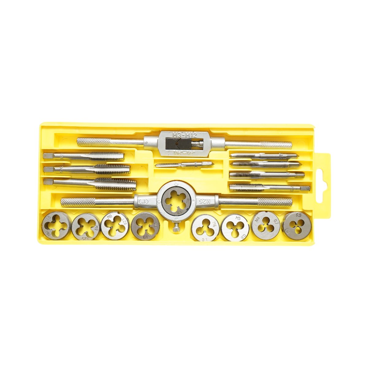 Trusa tarozi si filiere metrice M3-M12mm 20 piese Crownman